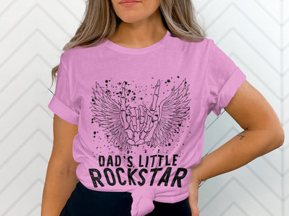 Dad's Little Rockstar Graphic Teeshirt