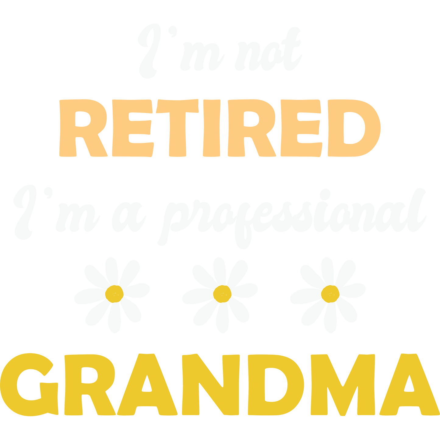 I'm Not Retired I'm a Professional Grandma Décor