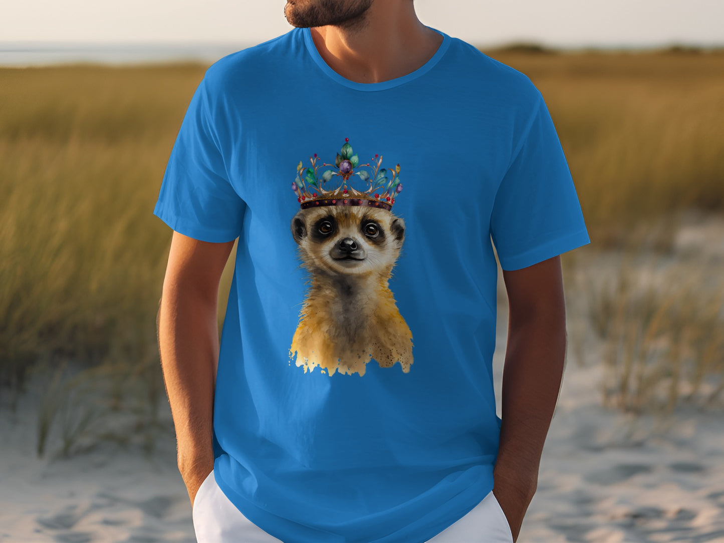 Meerkat Wearing Royal Crown Graphic T-Shirt
