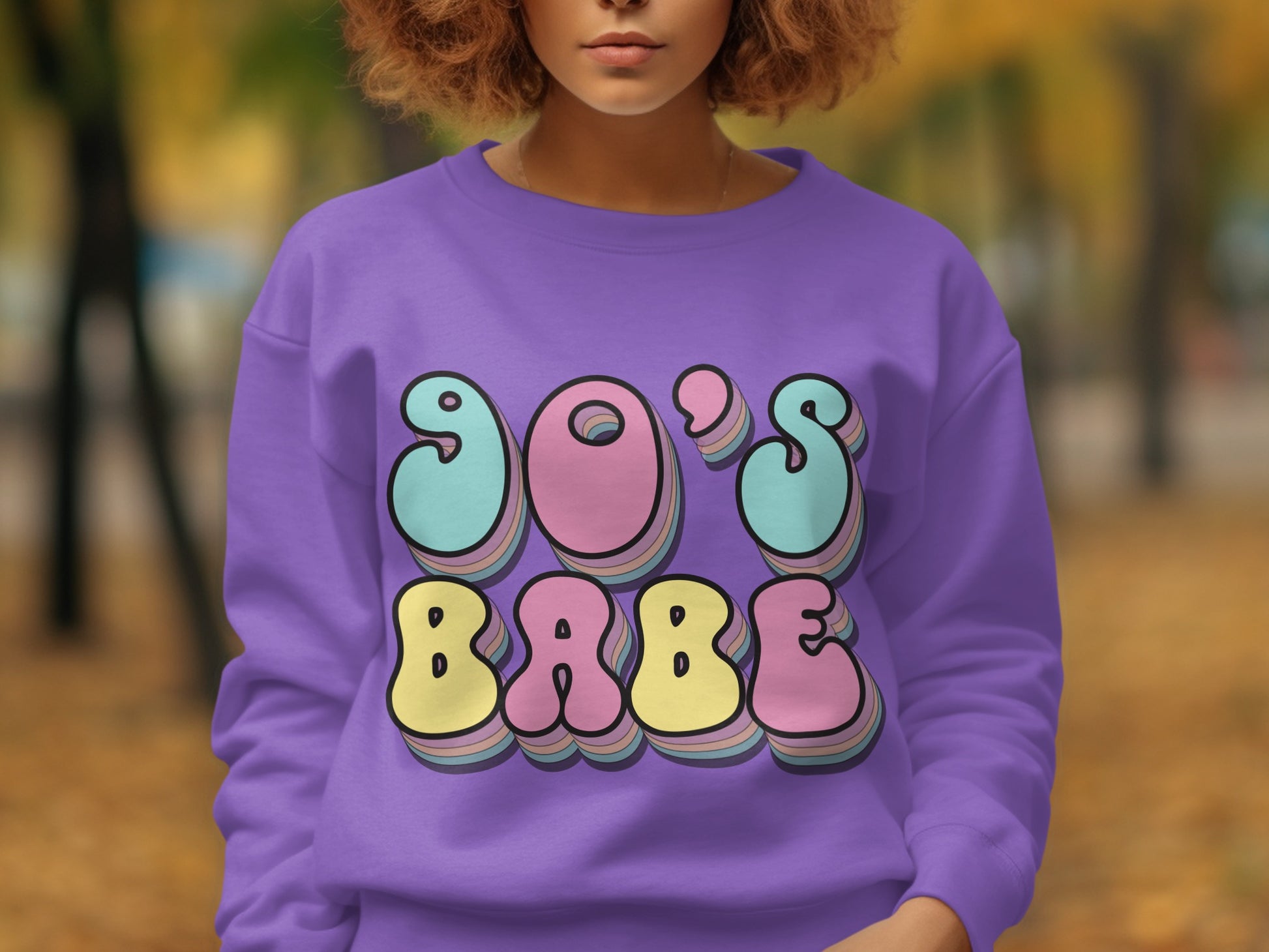 90's Babe Purple Sweatshirt