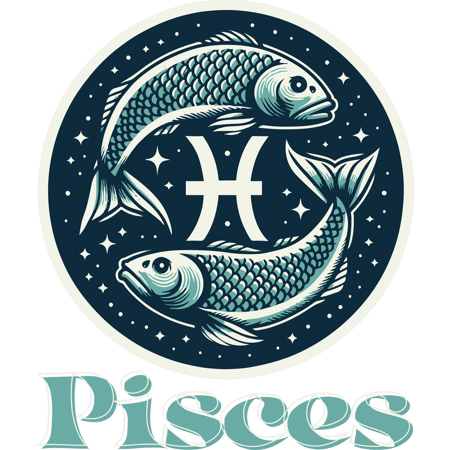 Pisces Zodiac Sign Two Fish Design product