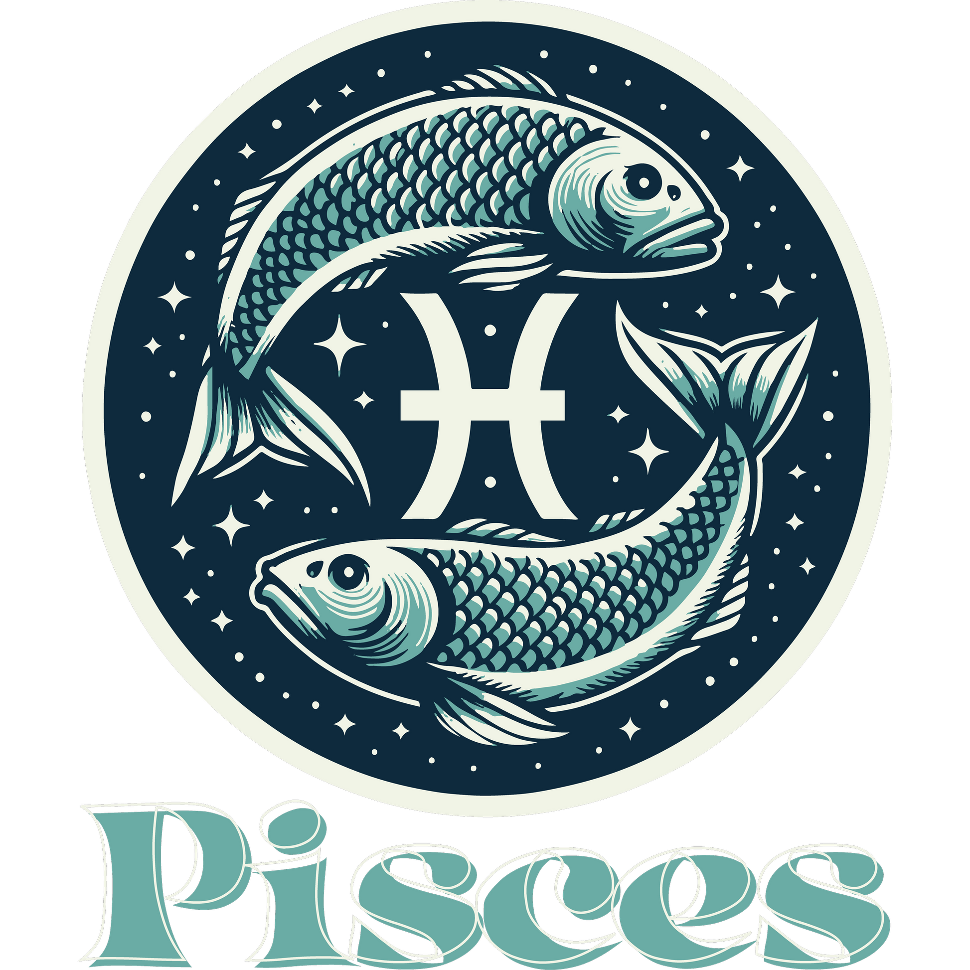 Pisces Zodiac Sign Two Fish Design product