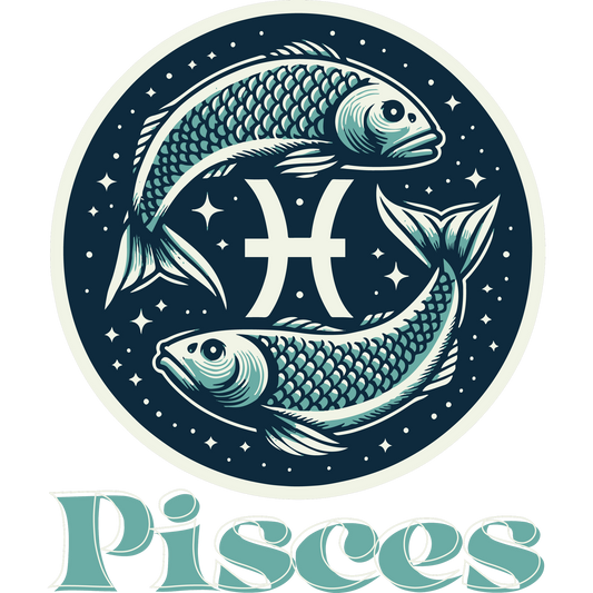 Pisces Zodiac Sign Two Fish Design product