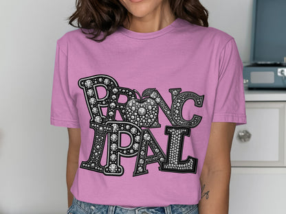 Sparkling Principal Graphic Tee for Casual Wear