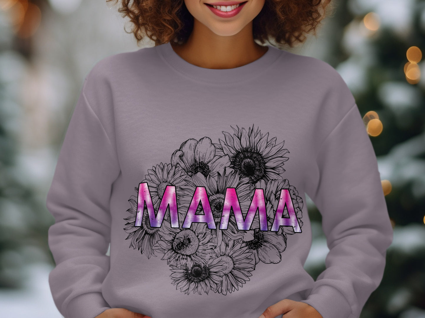 Mama Sunflowers Graphic Sweatshirt