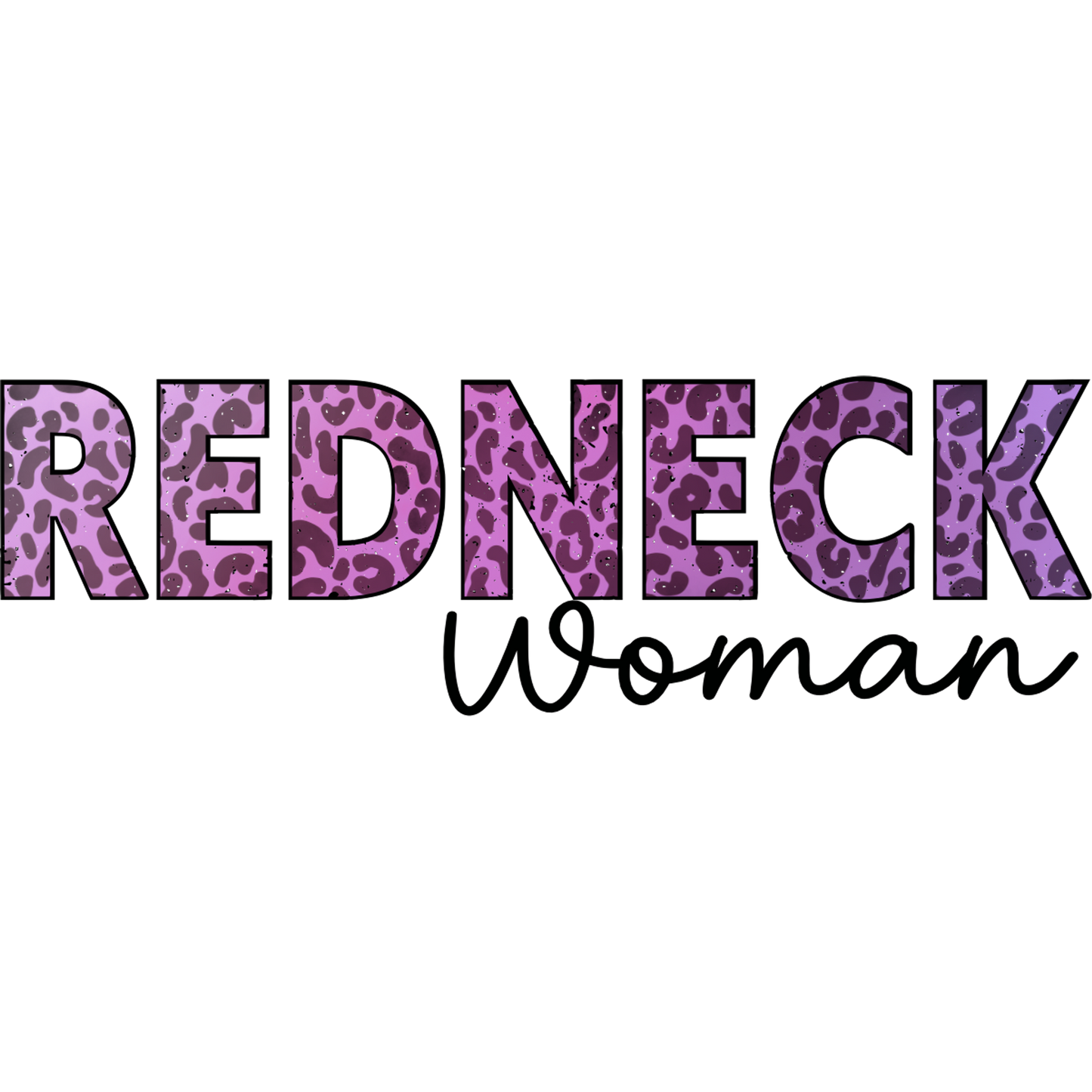 Redneck Woman with Stylish Pink Leopard Print Design