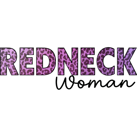 Redneck Woman with Stylish Pink Leopard Print Design
