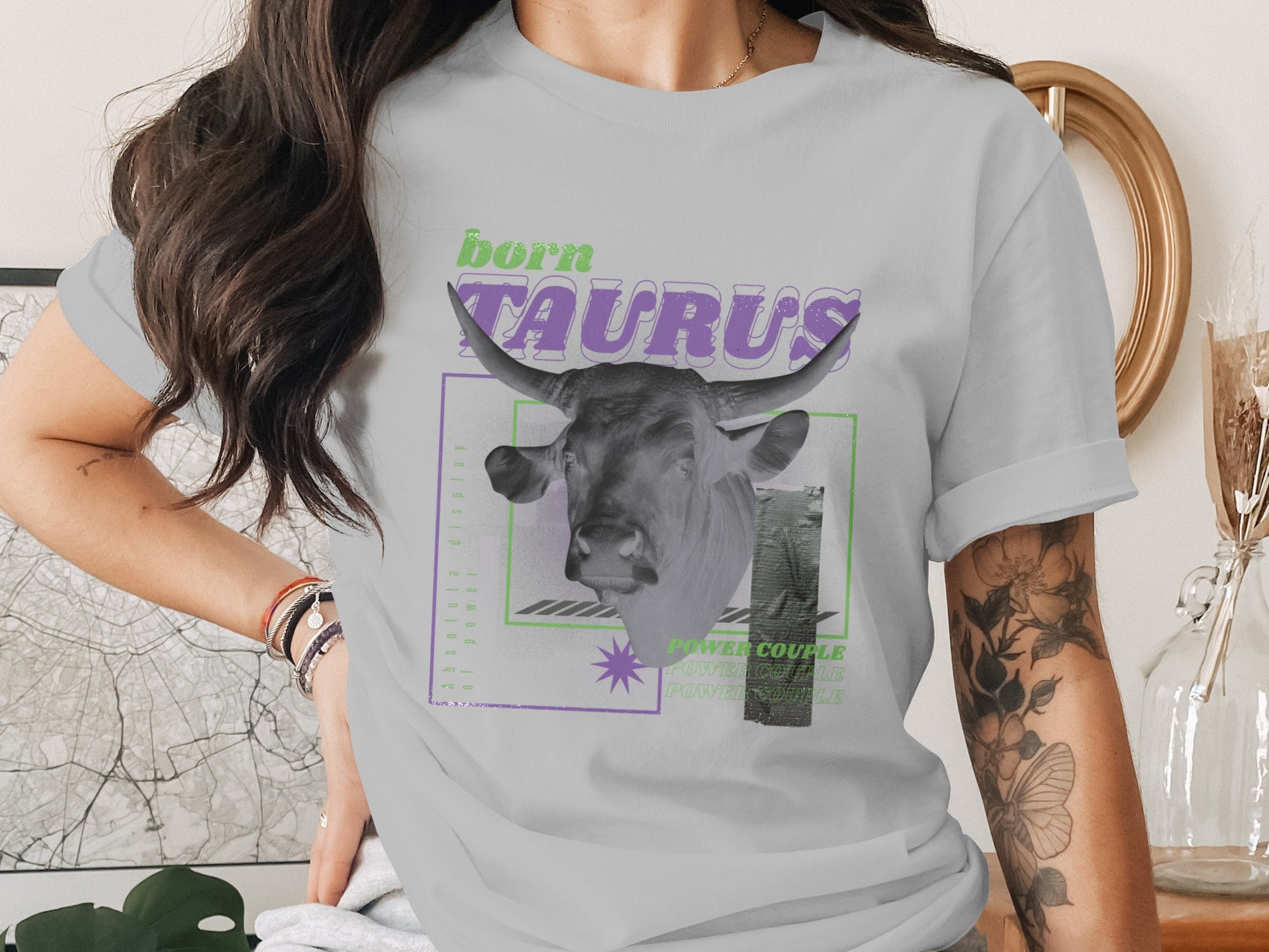 Born Taurus Power Couple Astrological T-Shirt
