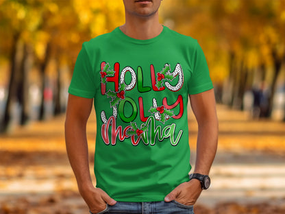 Festive Holly Jolly Christmas Graphic Tee