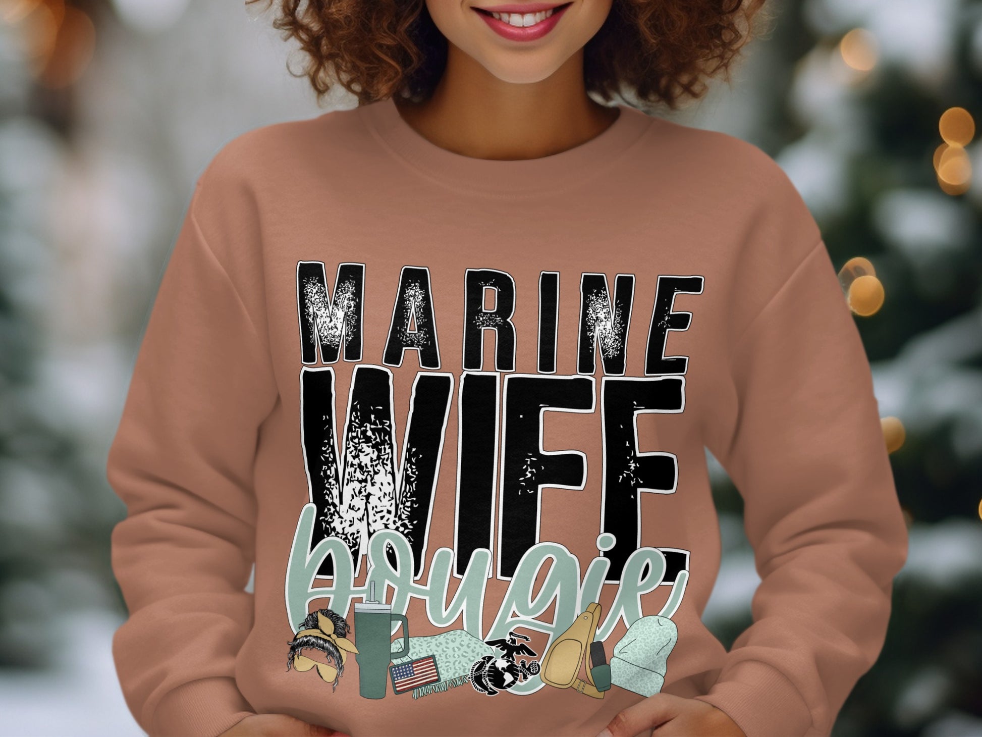 Marine Wife Bougie Sweatshirt Wearable Art