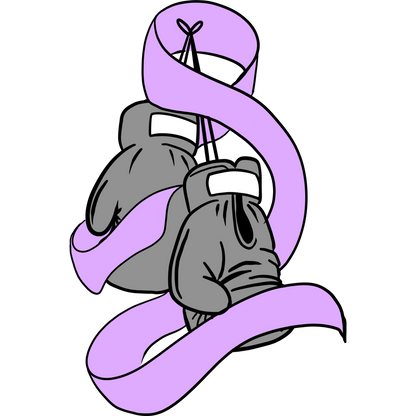 Stylish Purple Ribbon Wrapped Boxing Gloves product
