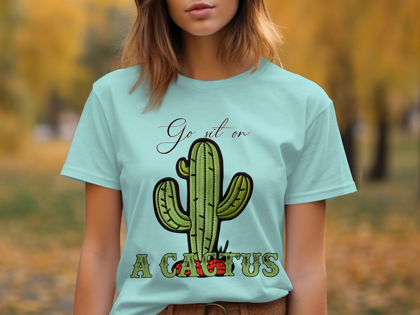 Go Sit On A Cactus Graphic Tee