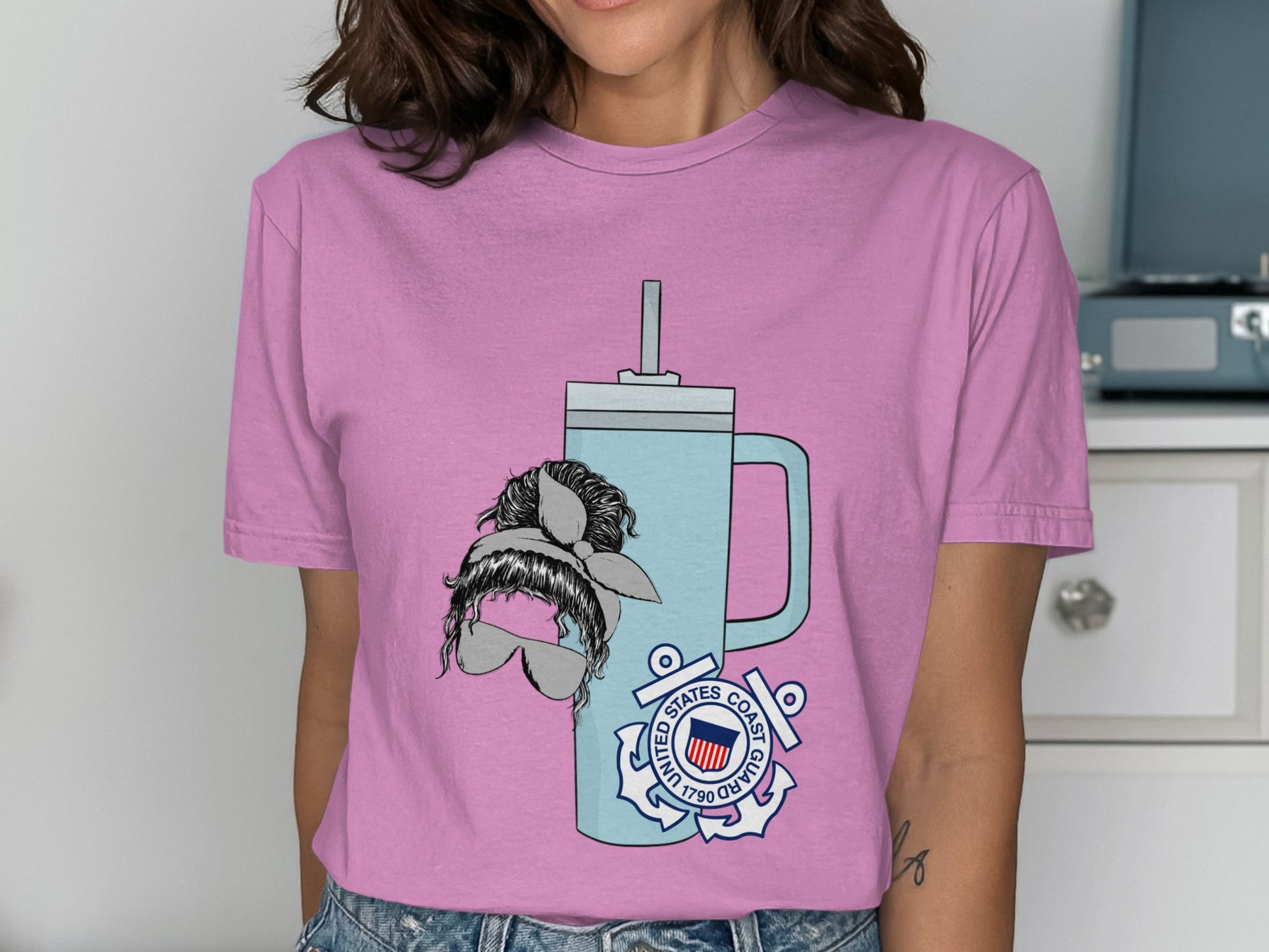 Coast Guard Insignia and Coffee Lover Graphic
