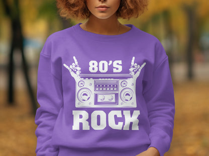80's Rock Graphic Print Unisex Sweatshirt