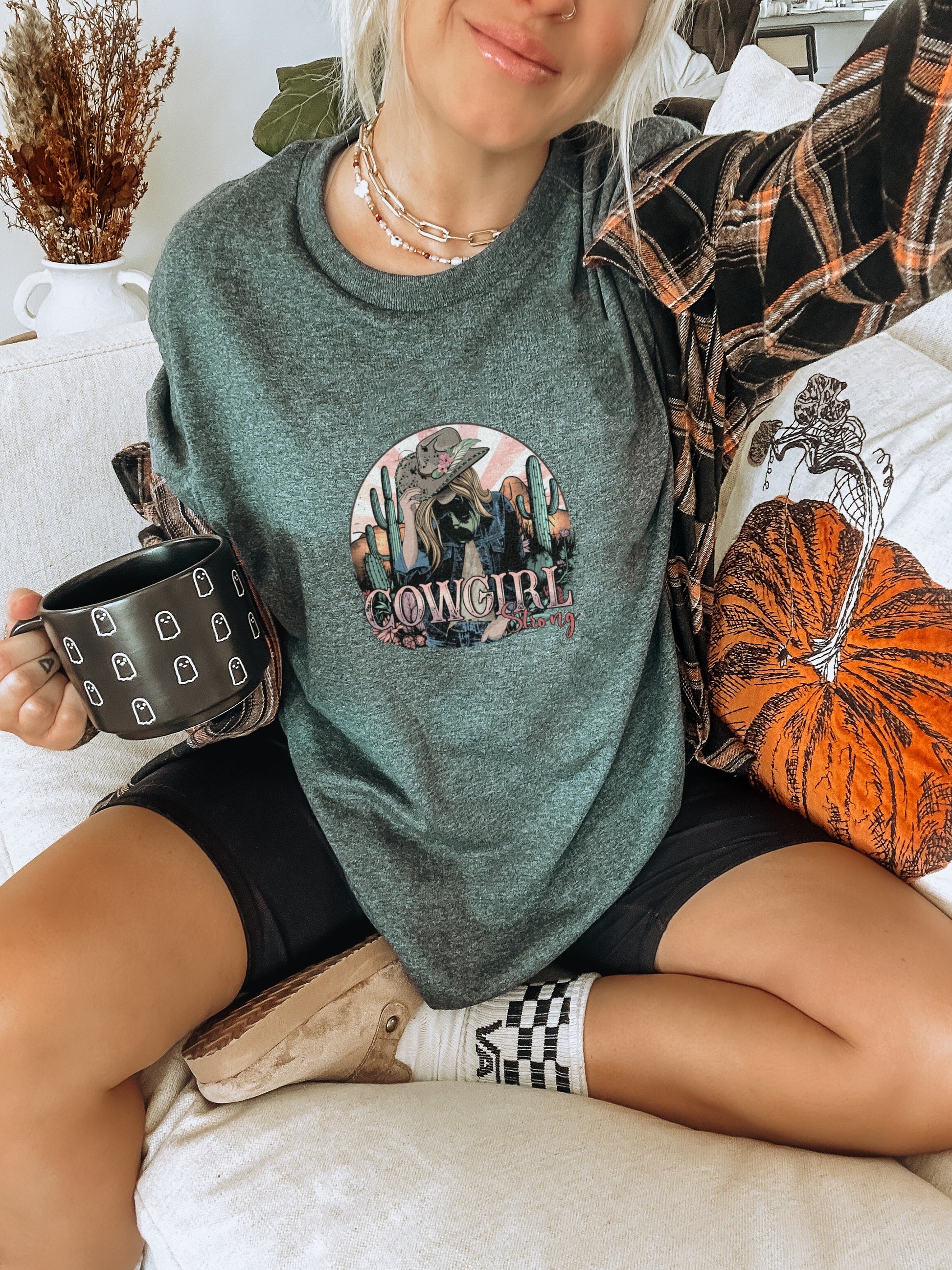 Cowgirl Graphic Sweatshirt Retro Western Style