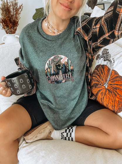 Cowgirl Graphic Sweatshirt Retro Western Style