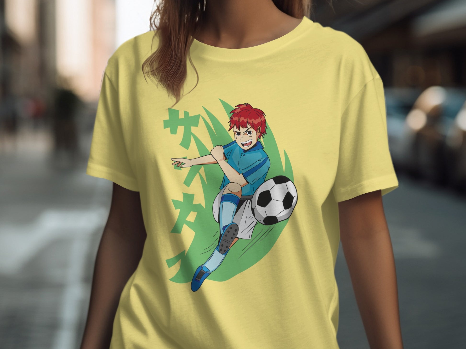 Soccer Manga Character Print T-Shirt for Anime Fans