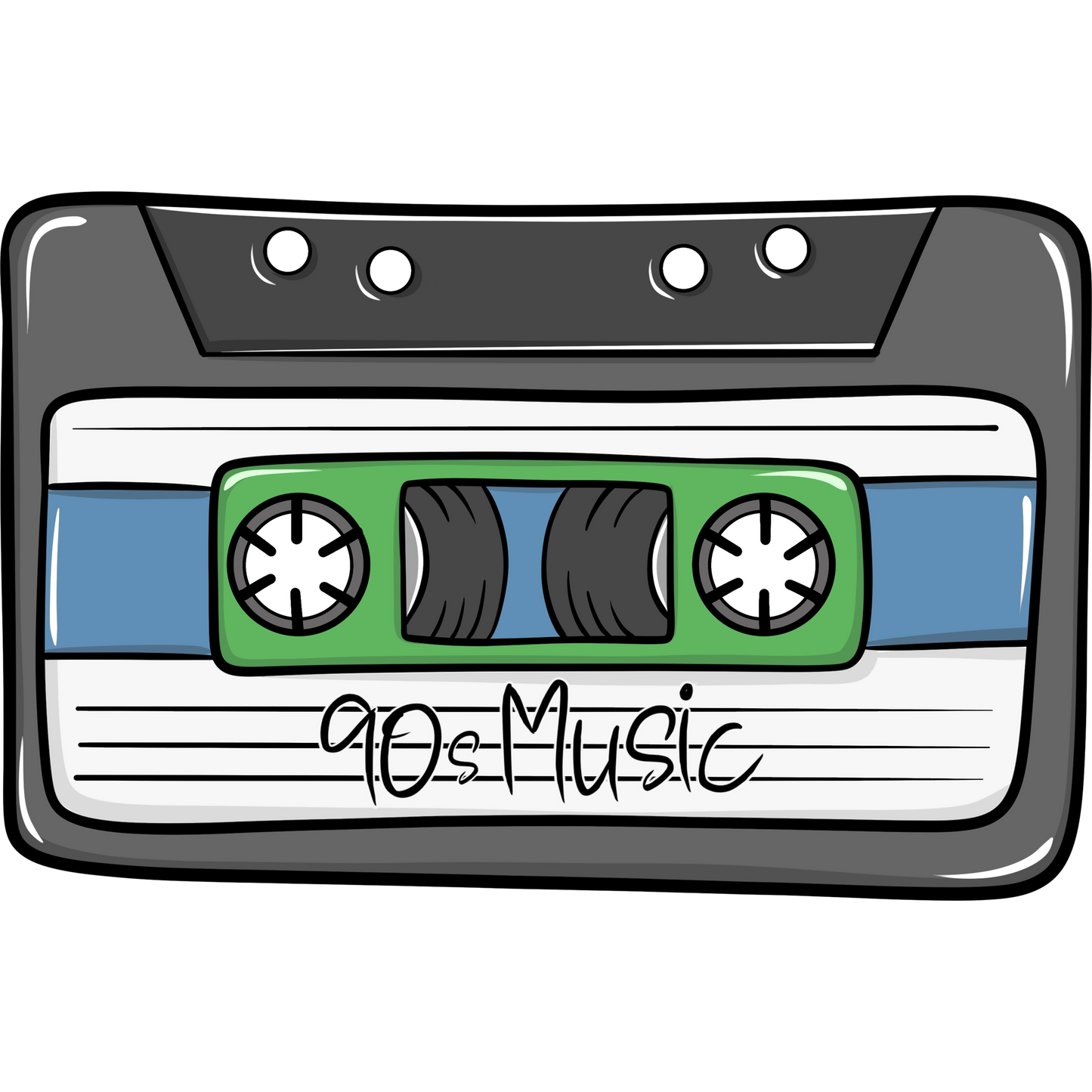 Vintage 90s Music Cassette Graphic Design product