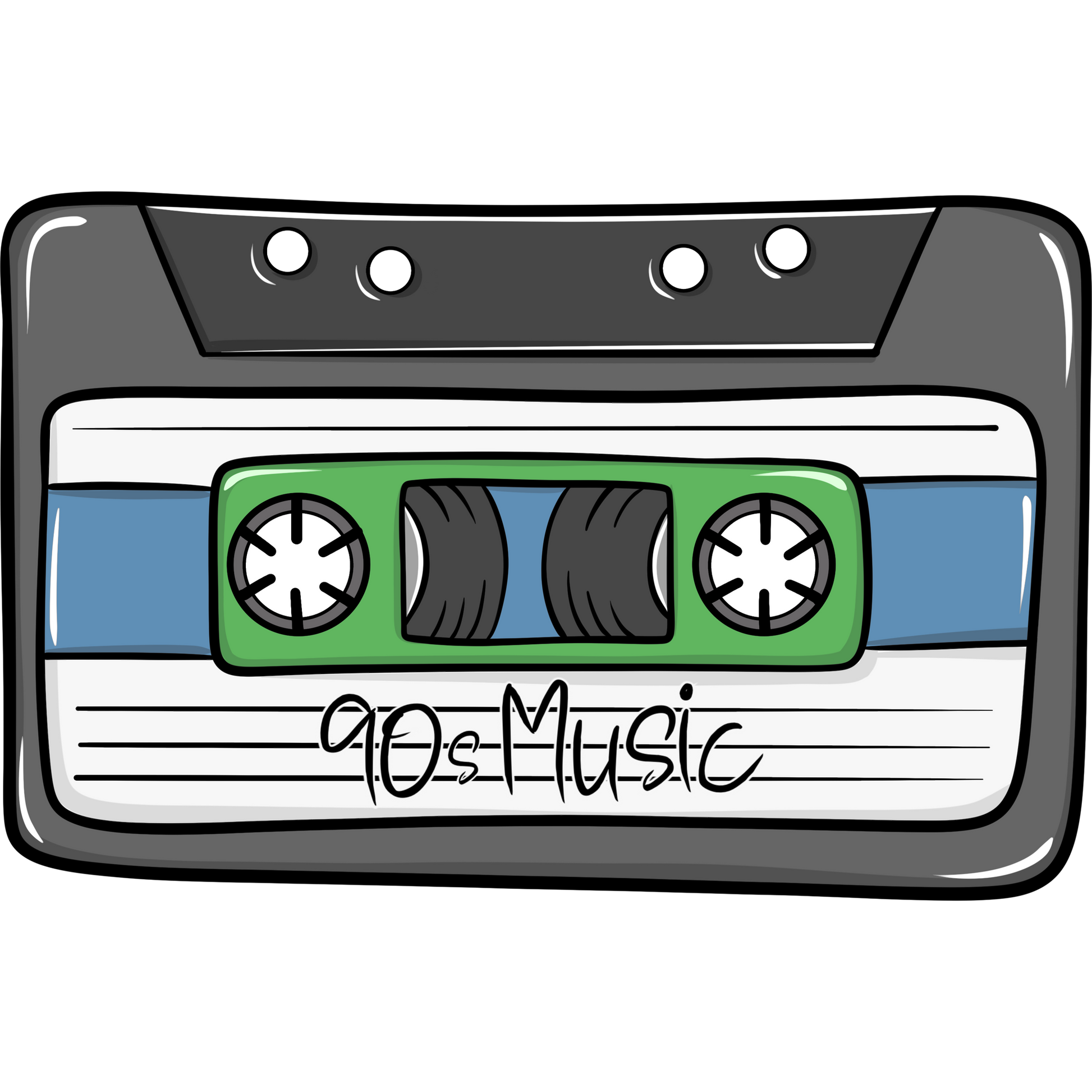 Vintage 90s Music Cassette Graphic Design product