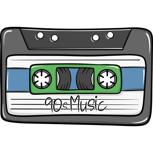 Vintage 90s Music Cassette Graphic Design product