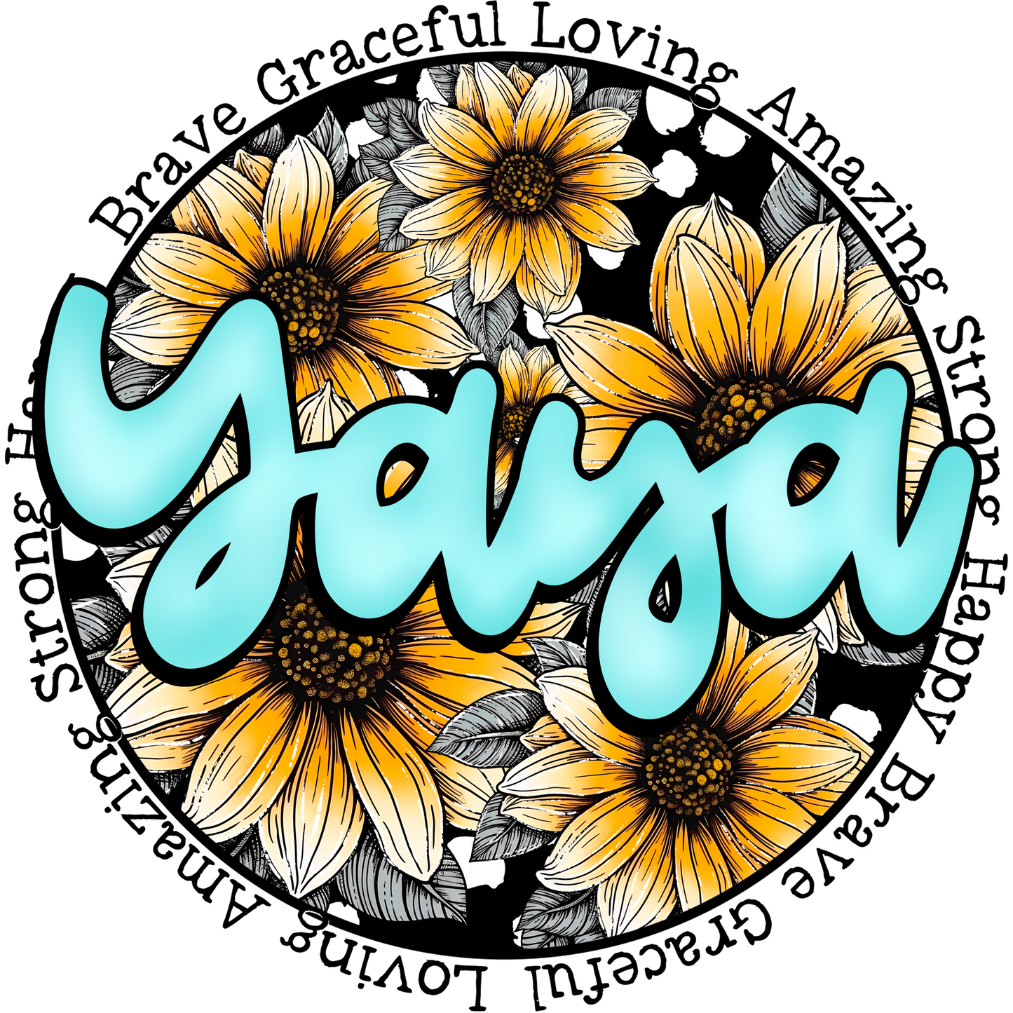 Yaya Brave Graceful Loving Amazing Strong Happy product