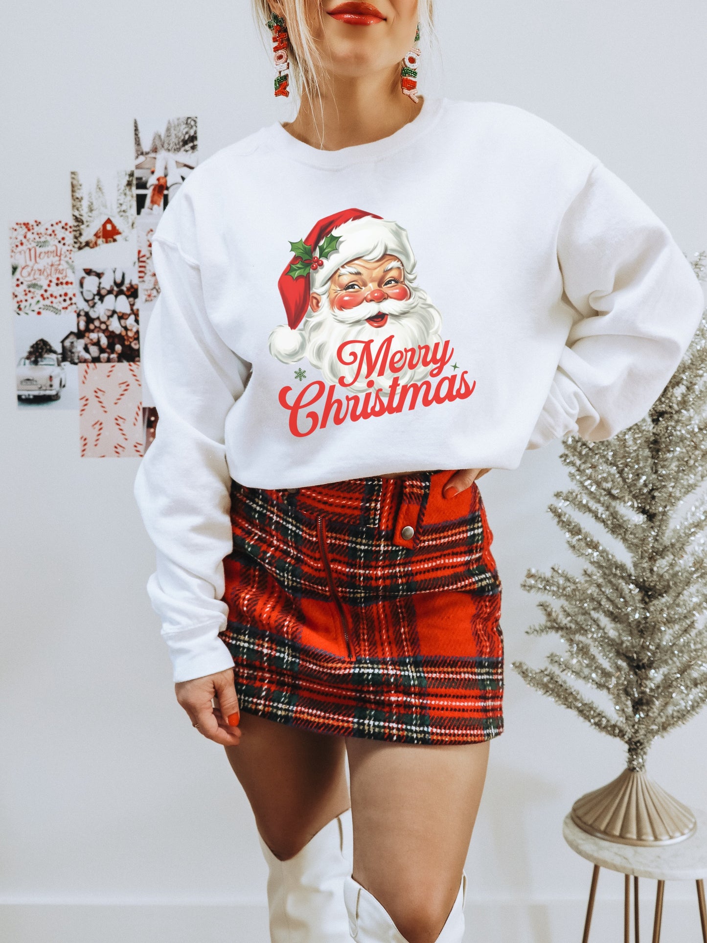 Merry Christmas Santa Graphic Sweatshirt product