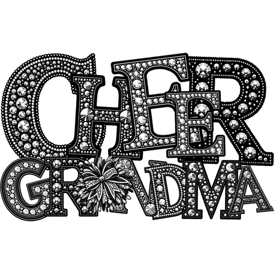 Cheer Grandma Rhinestone Embellished Sign Decor