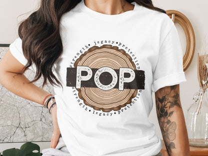 POP Strength Legacy Protecting White Graphic Tee