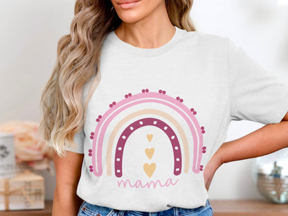Colorful Rainbow Mama Graphic Tee