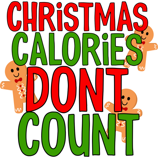 Christmas Calories Don't Count Festive Sign Decor