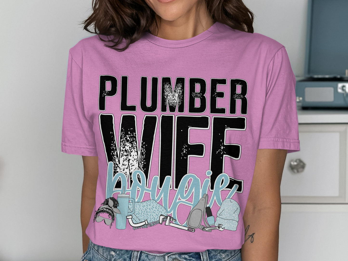 Plumber Wife Bougie Graphic T-Shirt For Women