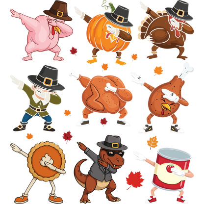 Funny Thanksgiving Cartoon Characters Collection