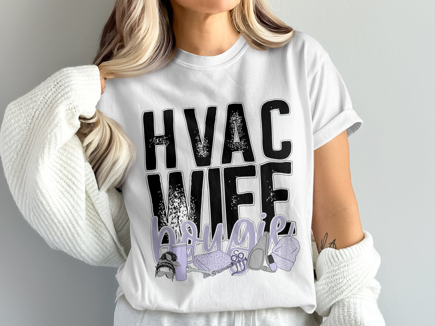 HVAC Wife Bougie Graphic T-shirt
