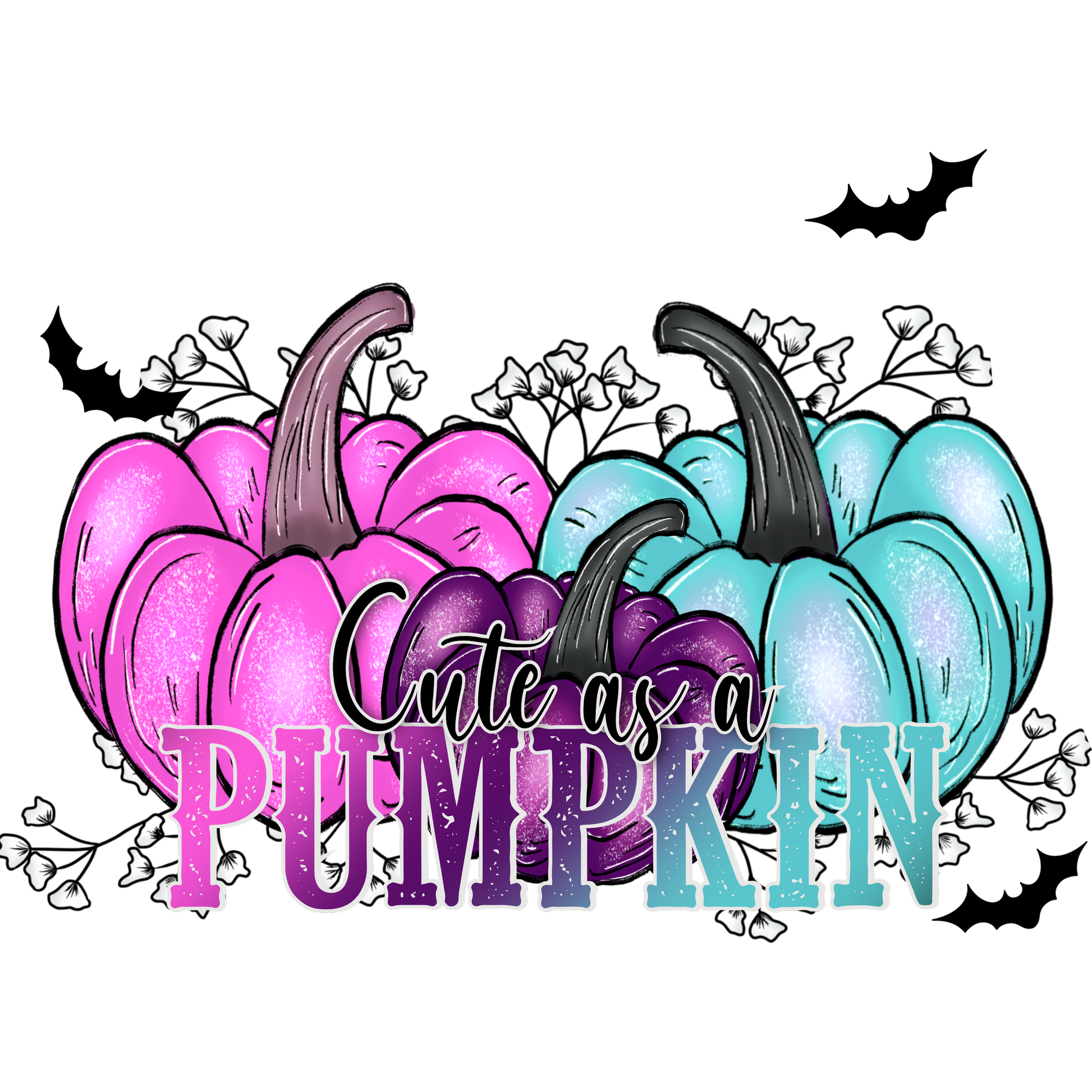 Cute as a Pumpkin Colorful Decorative Design