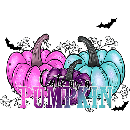 Cute as a Pumpkin Colorful Decorative Design