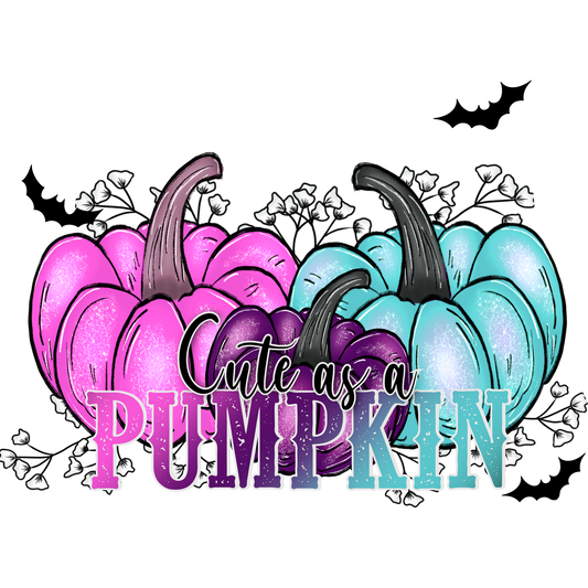 Cute as a Pumpkin Colorful Decorative Design