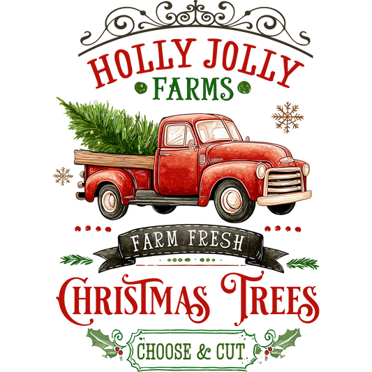 Holly Jolly Farms Farm Fresh Christmas Trees sign