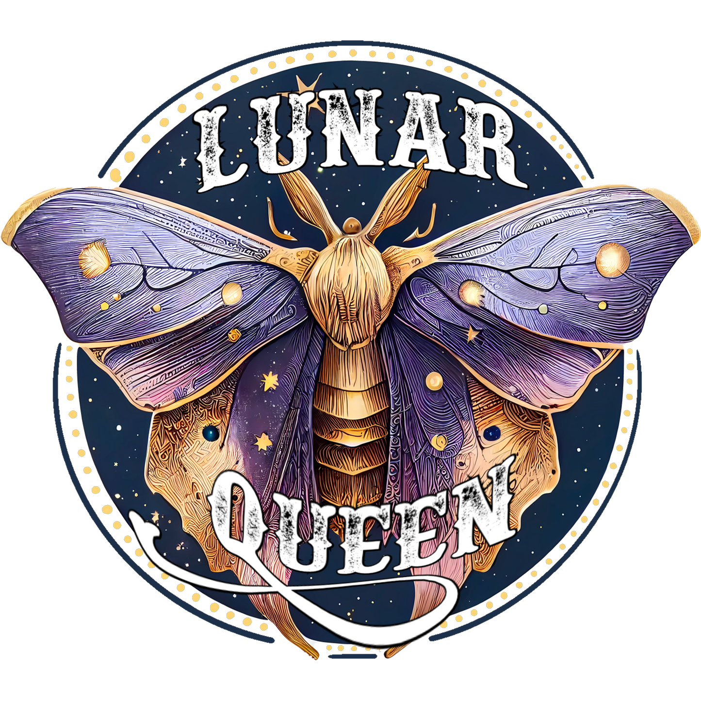 Majestic Lunar Queen Detailed Moth Graphic Product