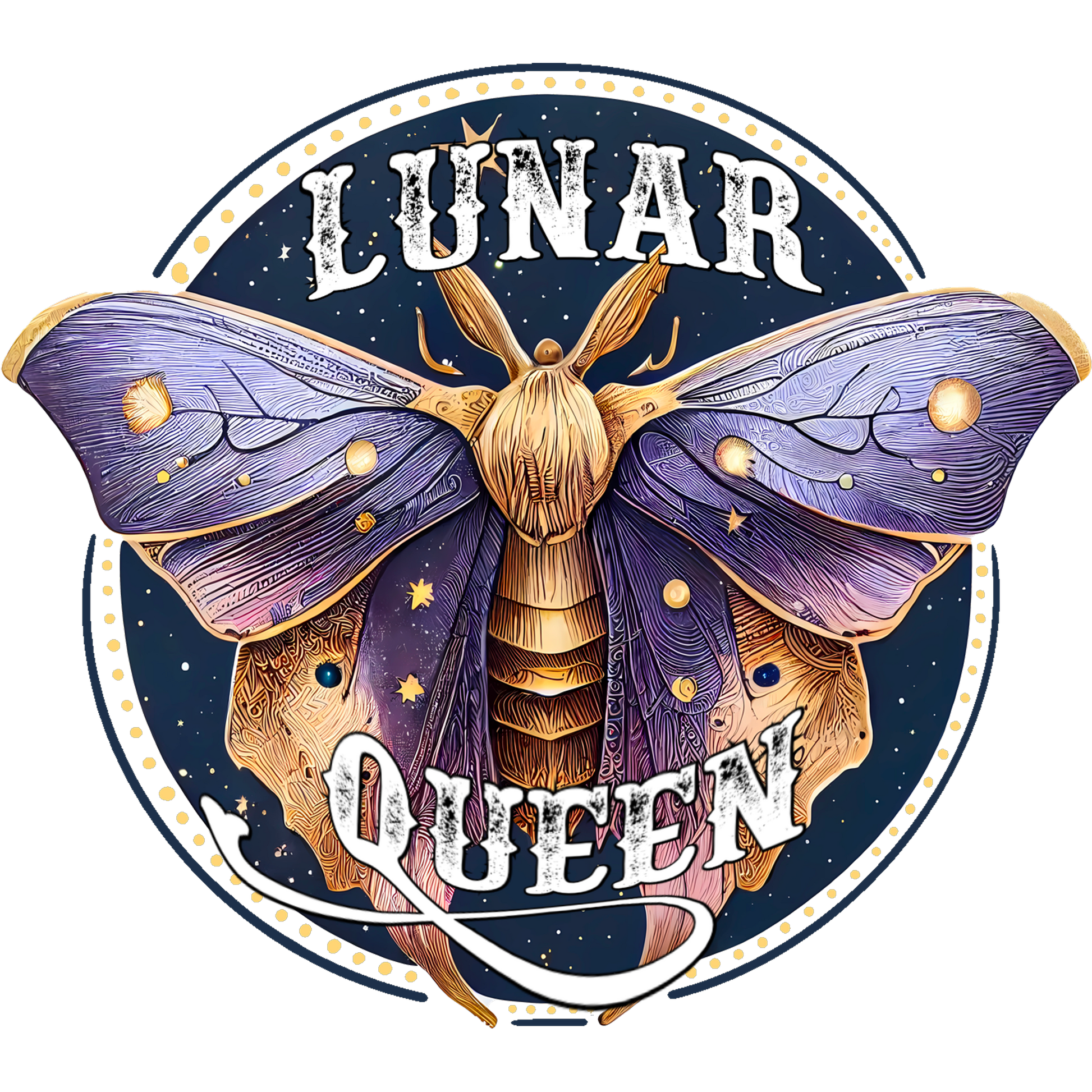Majestic Lunar Queen Detailed Moth Graphic Product