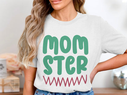 Funny Slogan Momster Graphic Tee for Mothers