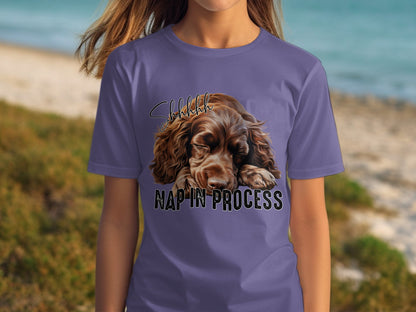 Adorable Dog Nap In Process Graphic T-Shirt