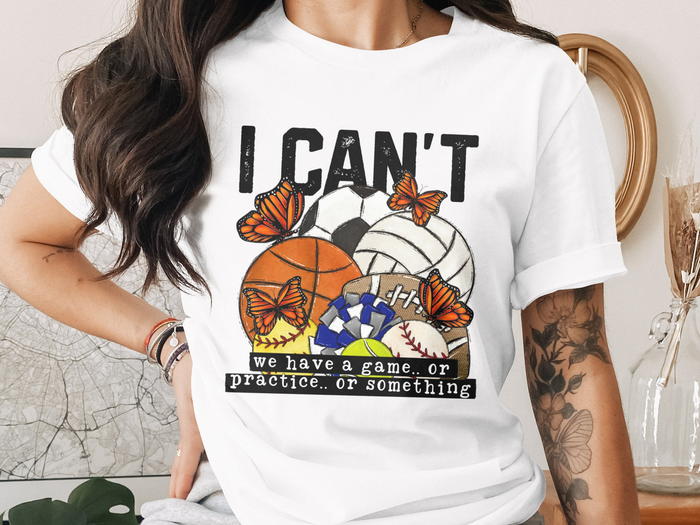 I Can't We Have a Game Graphic Printed T-Shirt