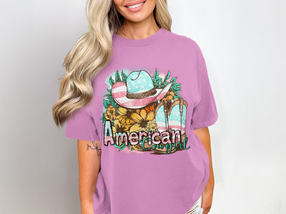 American Cowgirl Graphic Printed T-Shirt