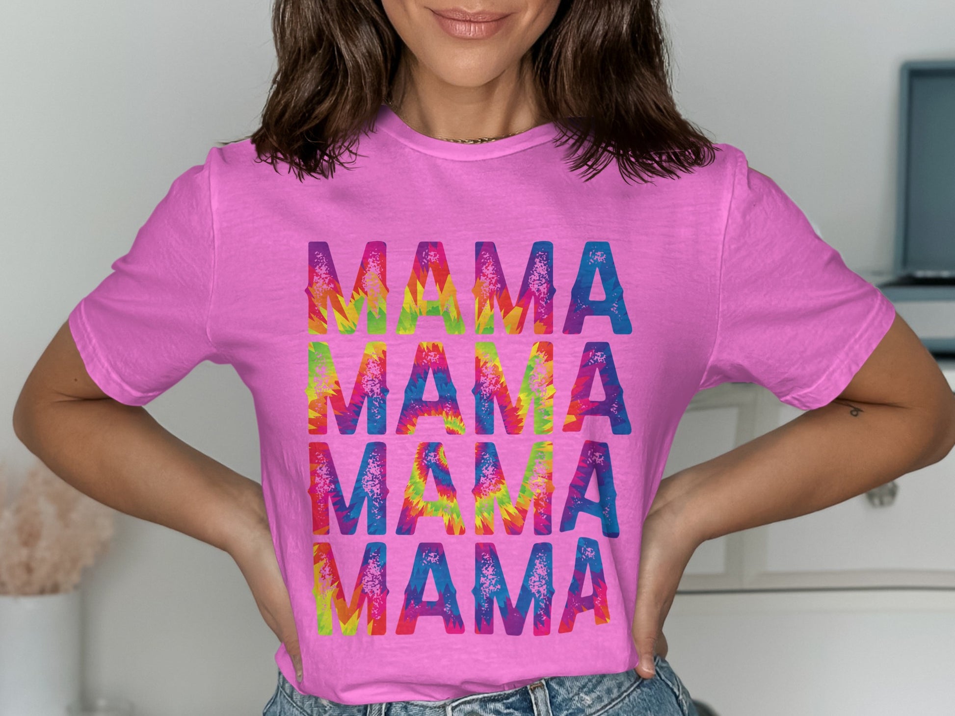Vibrant Mama Letter Printed Graphic Tee