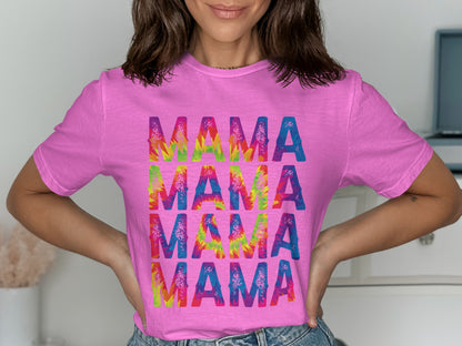 Vibrant Mama Letter Printed Graphic Tee