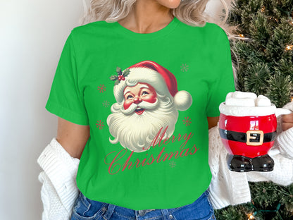 Festive Merry Christmas Santa Graphic T-shirt