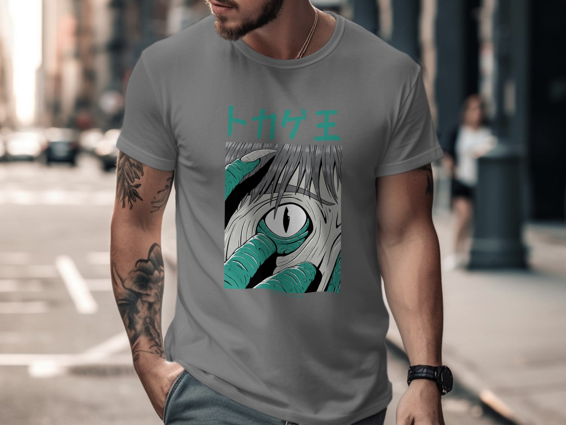 Stylish Graphic Tee with Unique Anime Eye Design