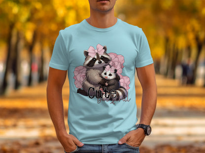 Cute Raccoon with Panda Shirt
