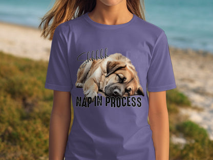 Shhh Nap in Process Sleeping Dog T-shirt