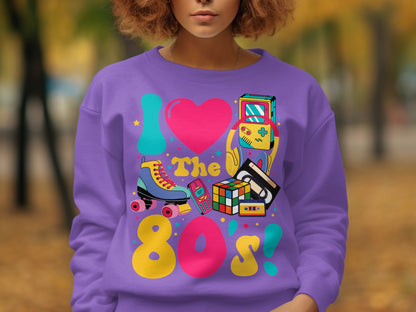 Colorful I Love The 80s Graphic Sweatshirt Product